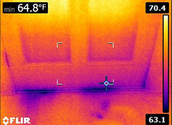 Thermal imaging door